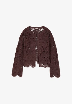 Oltre, CARDIGAN CORTO - Chaqueta de punto - marrone