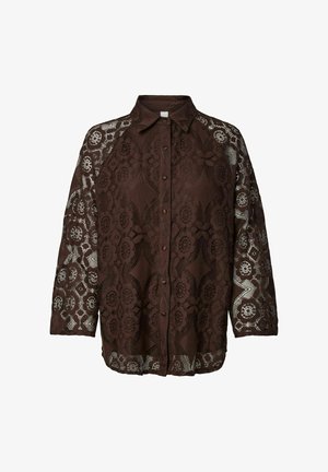 YAS, SHIRT YASALMI - Nööpidega pluus - coffee bean