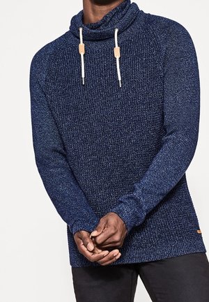 Trui - mottled dark blue