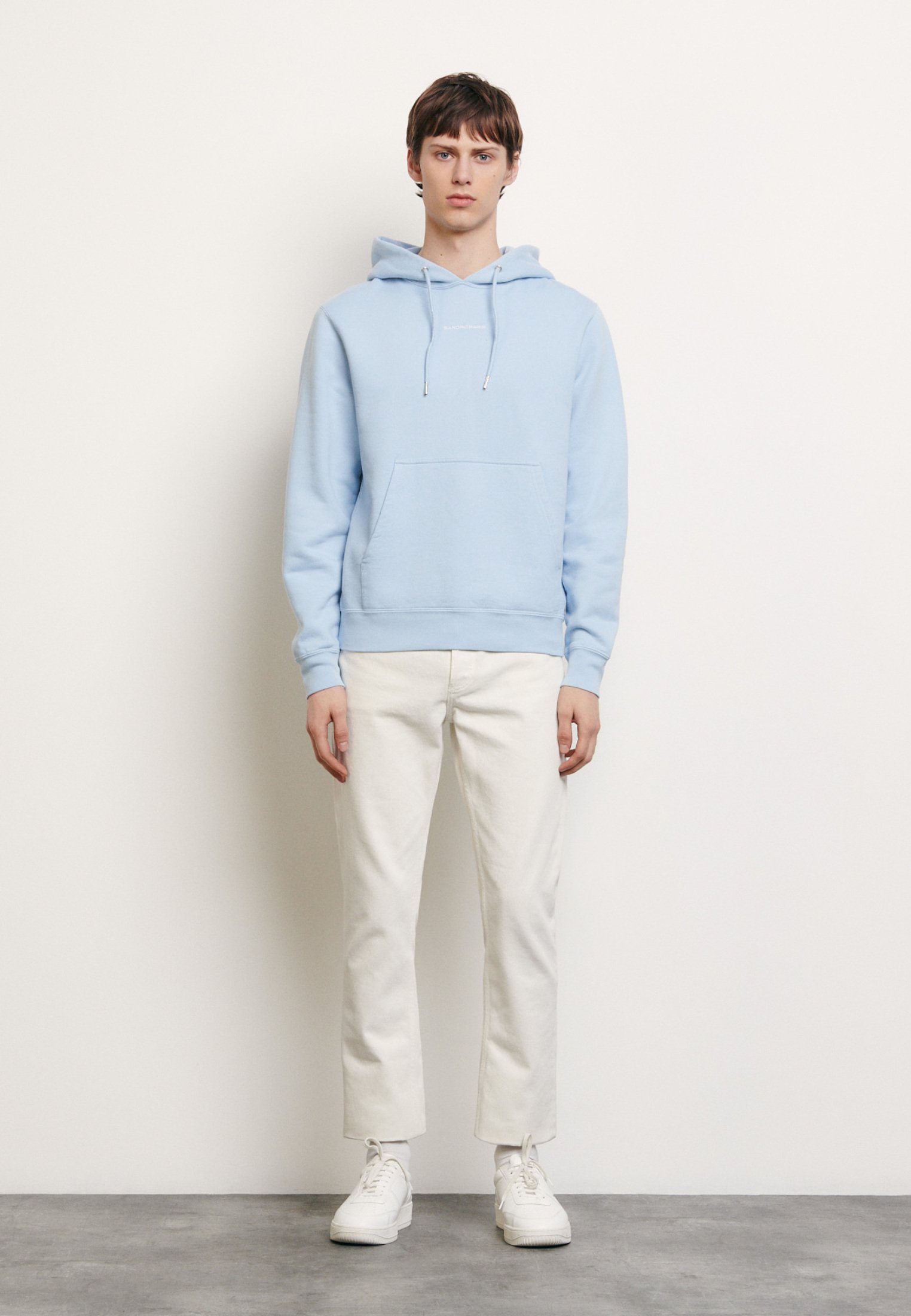 Sandro Hoodie Sweat A Capuche Bleu Ciel Bleu Clair Zalando Ch
