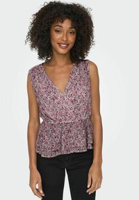 ONLY WICKELEFFEKT SCHÖSSCHEN - Blusa - festival fuchsia
