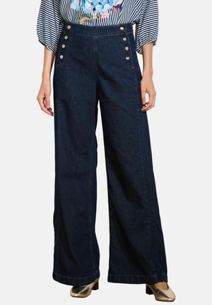 HIGH-WAISTED - Wide Leg - dark blue