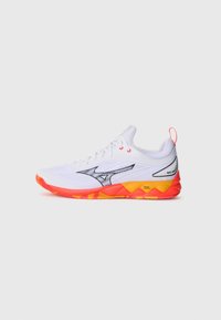 Unselected, white/fiery coral/citrus