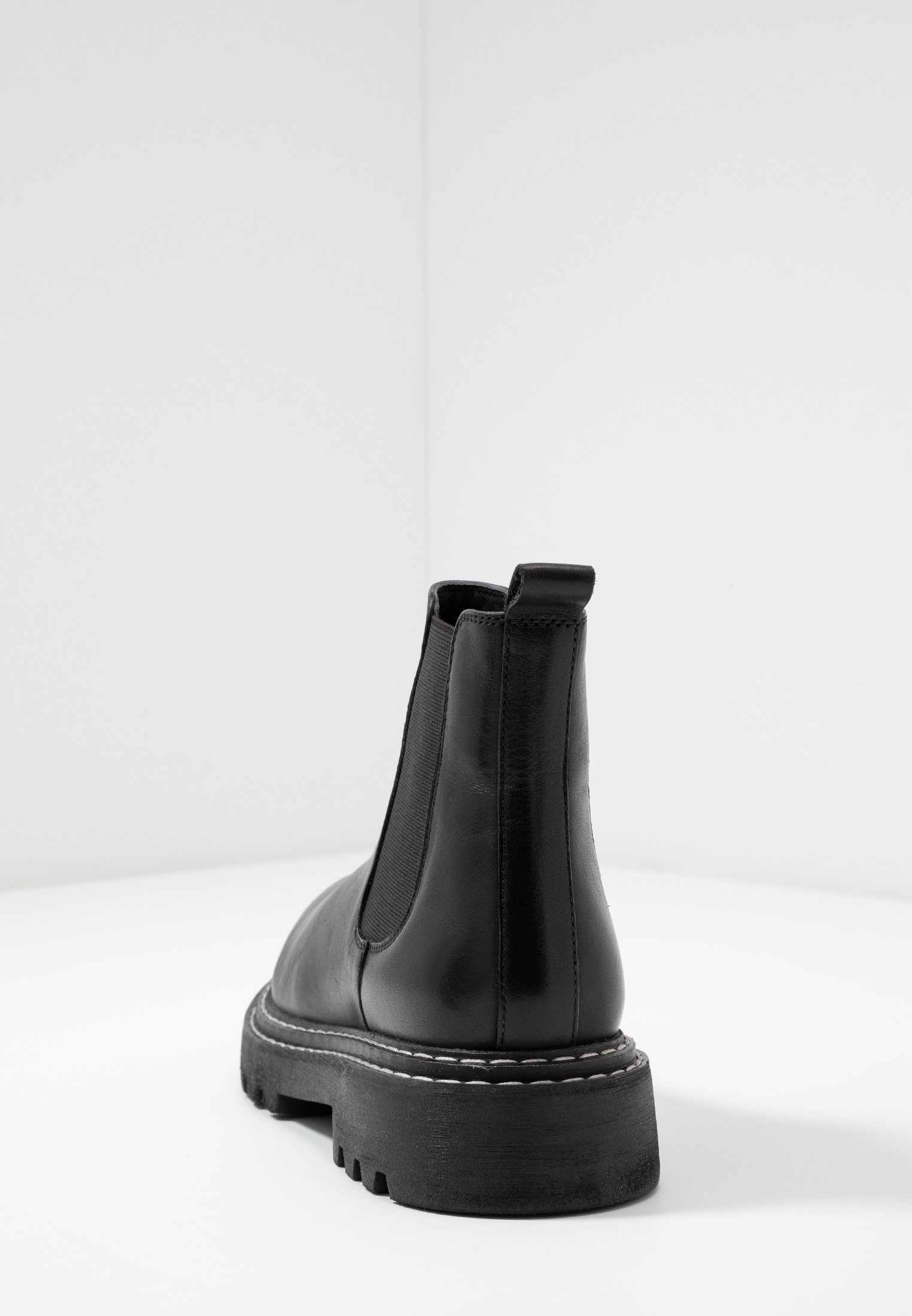 Even&Odd LEATHER CHELSEA BOOTIE Enkellaarsjes met LEATHER BOOTIE Enkellaarsjes met plateauzool black