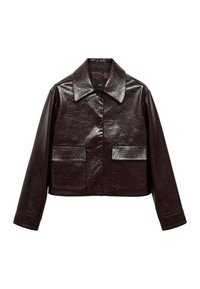 SABINA - Faux leather jacket - bordeaux