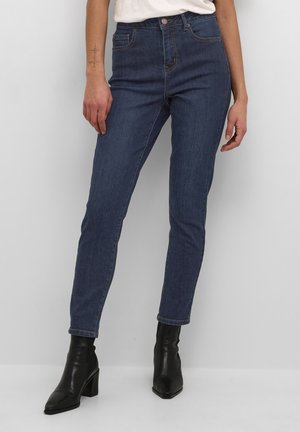 Kaffe KASINEM HW 7/8  - Jeans slim fit - dark blue denim