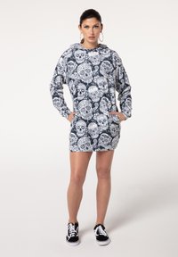Mr. GUGU & Miss GO - SKULL FLOWER - Day dress - grey Thumbnail Image 1