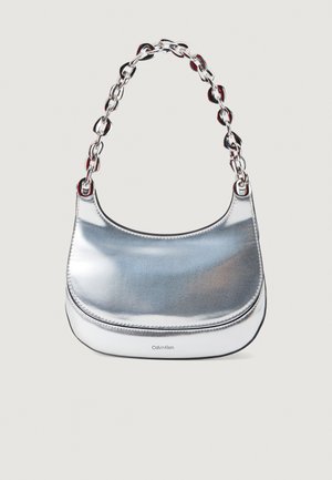 CHAIN SHOULDER BAG - Geantă de mână - metallic silver-coloured