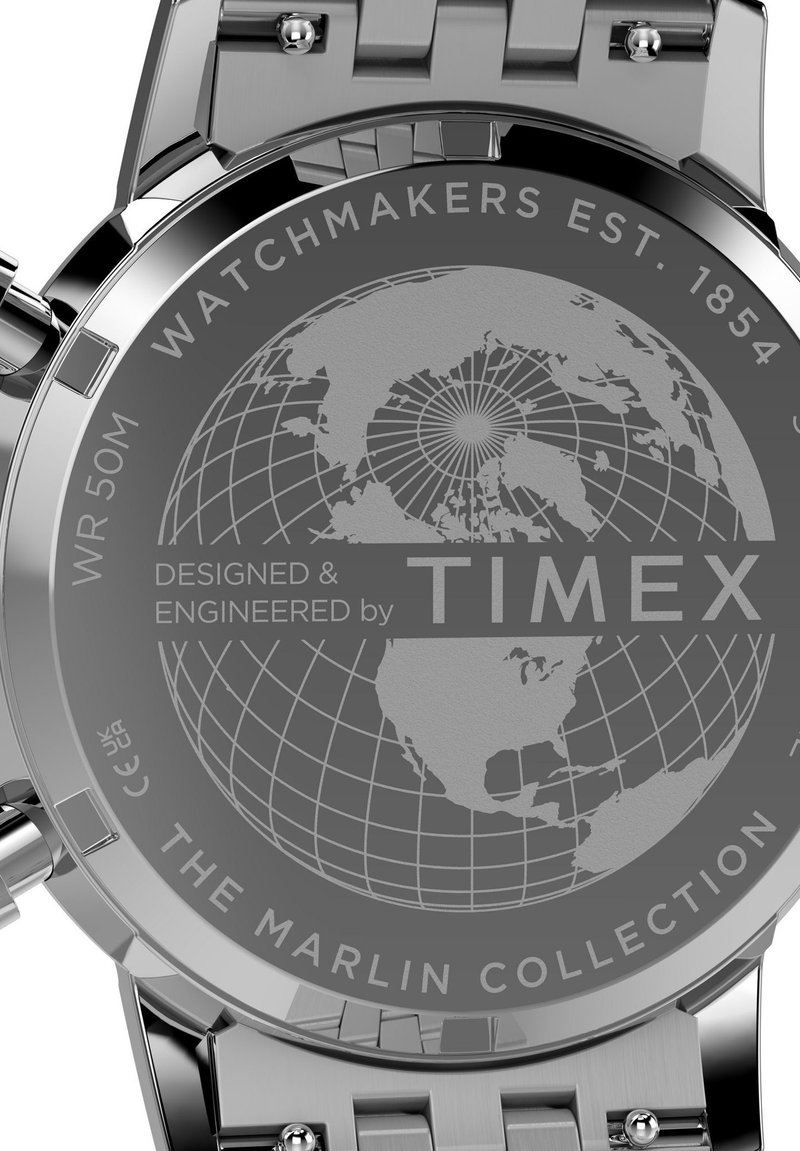 Timex Cronografo Marlin Con Tachimetro (40 Mm) Quadrante Argento / Cinturino In TW2W10300 - First Class Watches™ A