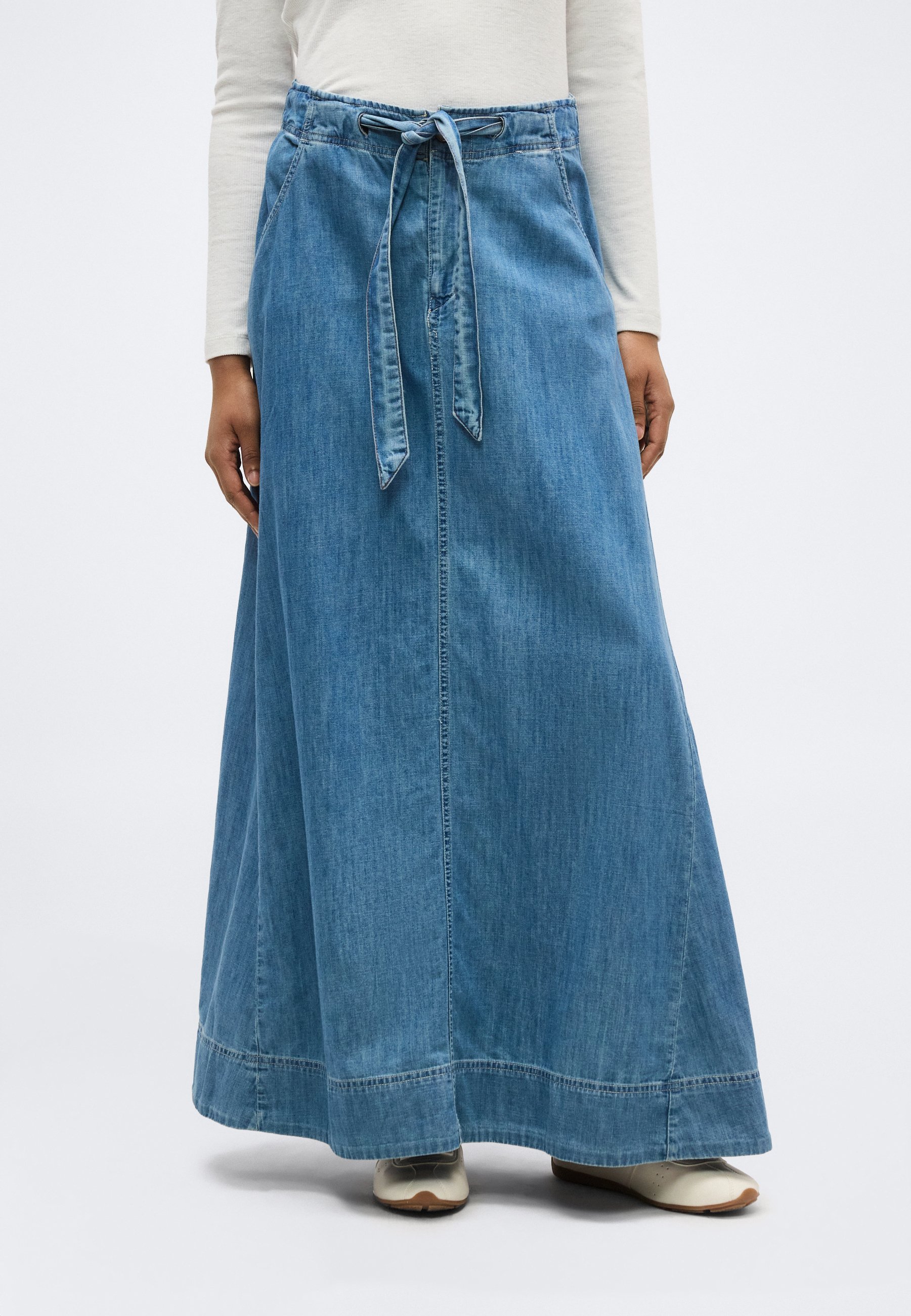 ONLY Tall Denim ONLSEVIGNY Denim Long - Maxi skirt - medium blue