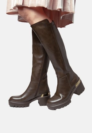HALEY - Plateaulaarzen - brown
