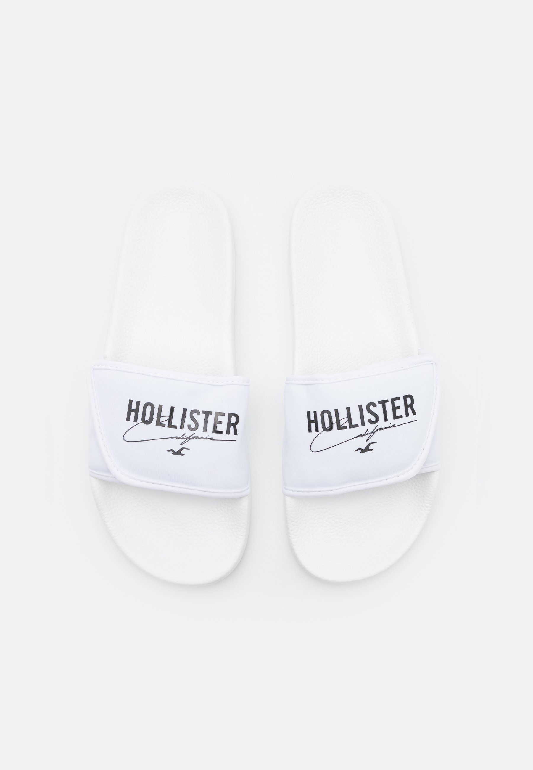 Hollister Co. HOME SLIDE - Sandalias planas - white/blanco - Zalando.es
