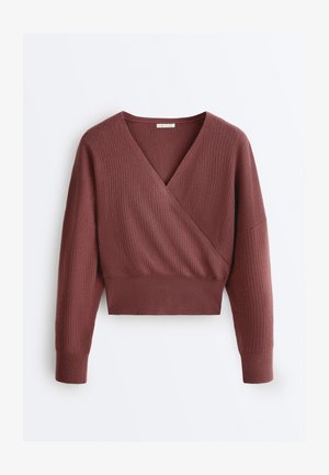 OYSHO WRAP - Pulover - brown
