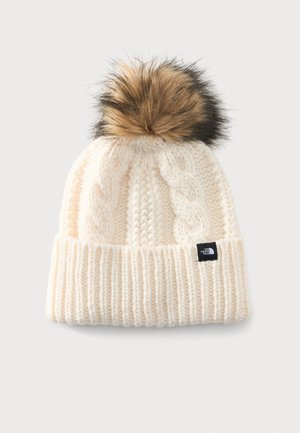 The North Face, MEGA FUR POM - Плетена шапка - white/dune