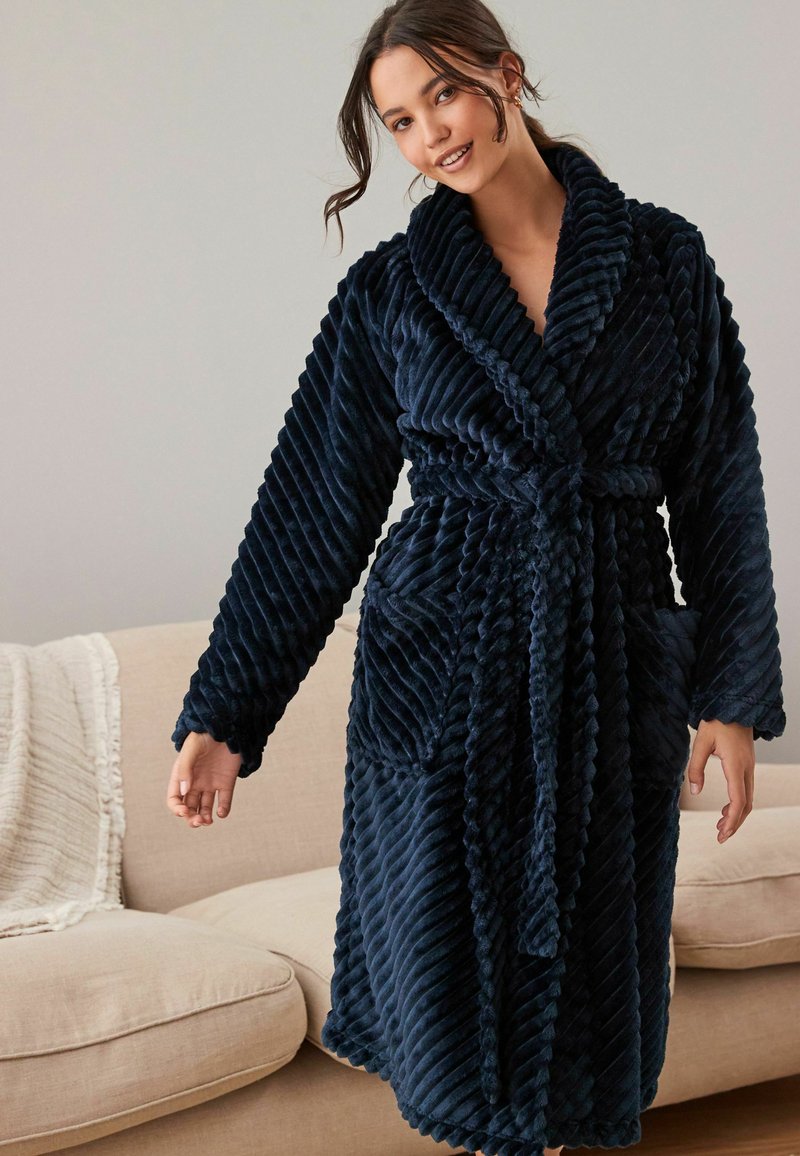 next navy dressing gown