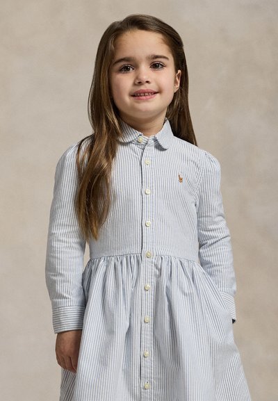 Polo Ralph Lauren STRIPED COTTON OXFORD SHIRTDRESS 7-14Y - Paitamekko - blue/white