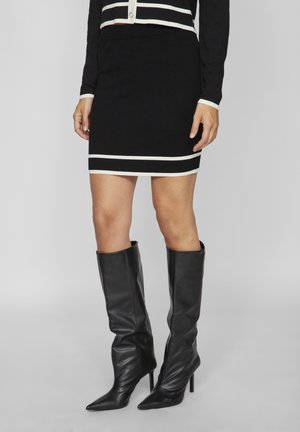 VIBLAIR SKIRT - Mini skirt - black/snow white