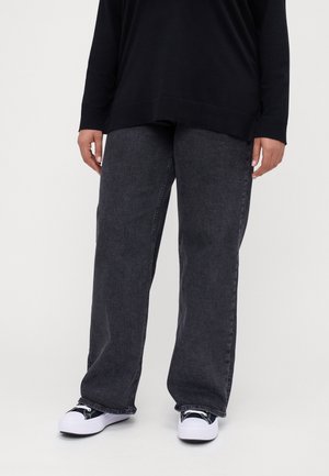 Wide leg - black denim