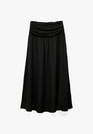 NA-KD, RUCHED WAIST MAXI SKIRT - Maxirok - black