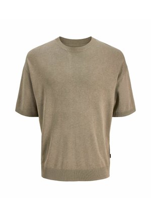 Jack & Jones PREMIUM, Knitted Plain Knitted - T-Shirt basic - beige