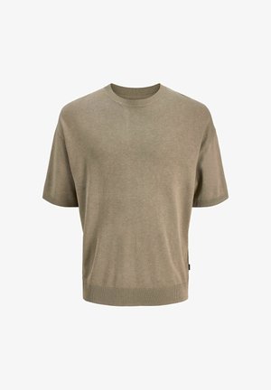 Jack & Jones PREMIUM, Knitted Plain Knitted - T-Shirt basic - beige