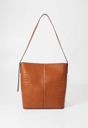 VMTRIO BAG CROCO - Tote bag - cognac