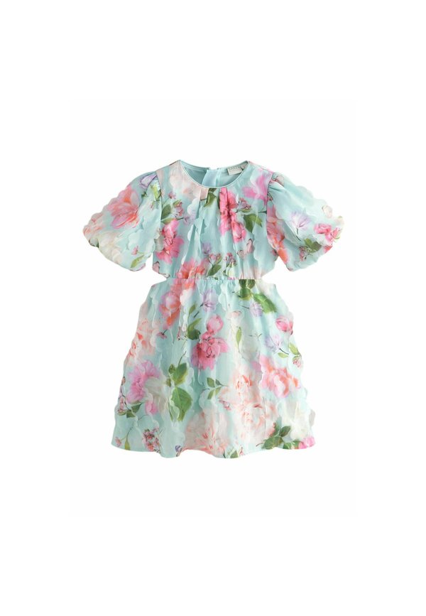 REGULAR FIT - 3D FLORAL PUFF SLEEVE - Freizeitkleid