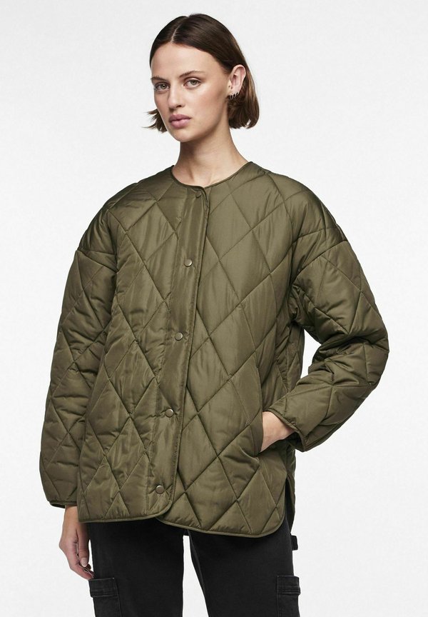 PCSTELLA QUILTED BC - Light jacket - khaki