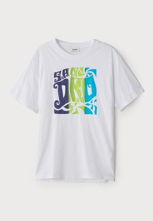 sandro SURF LOGO TEE - T-shirts med print - optic white