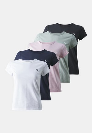 ICON CREW 5 PACK - T-shirt basique - white/navy/black/green/pink
