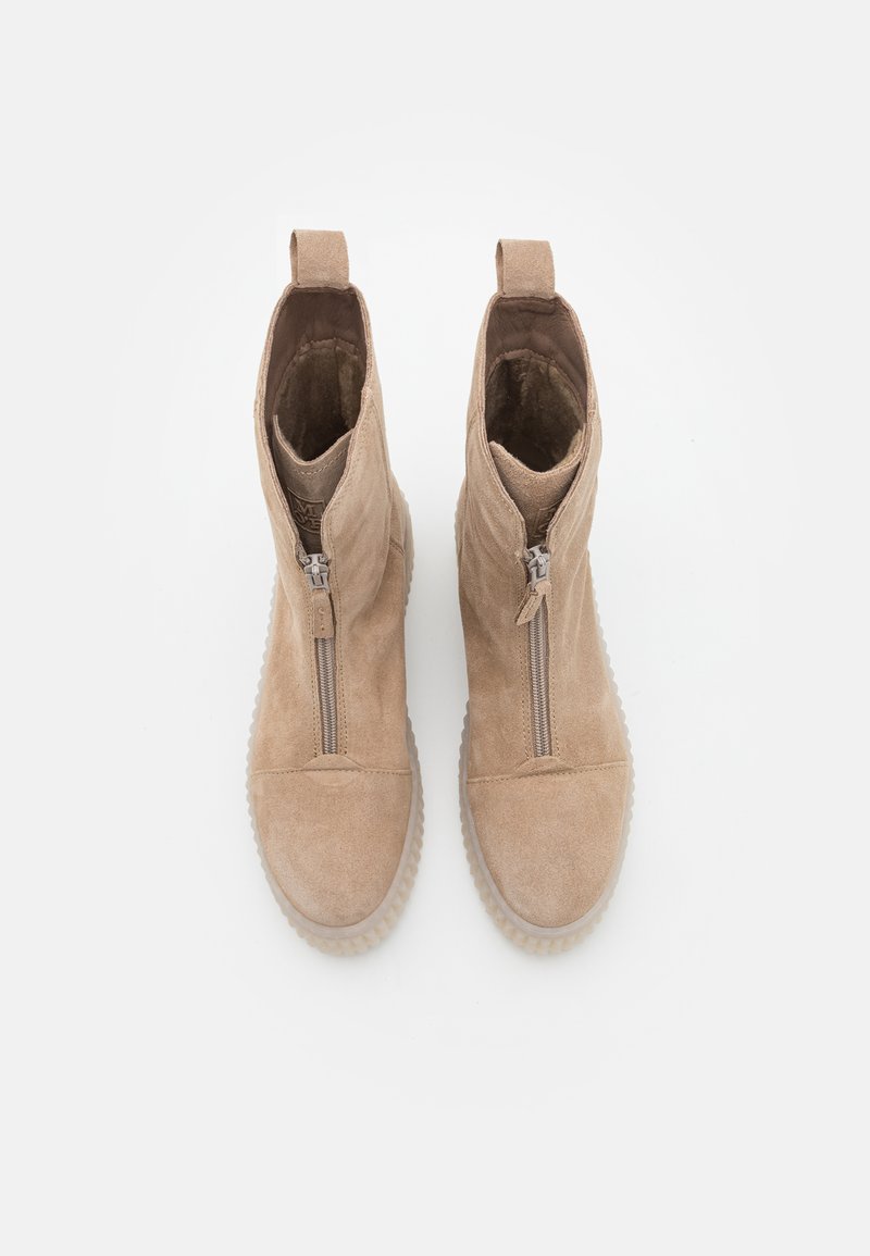 Paul Green Wildleder Stiefeletten Stiefel Mit Absatz Beige Marc O