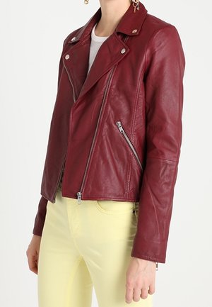 Lederjacke - dark red