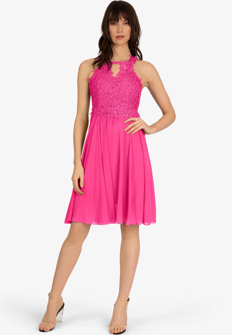 Robe De Soirée APART Taille 40 - Magnifique Couleur Gris Et Saumon, Longueur 112 Cm, Neuf Avec Étiquettes