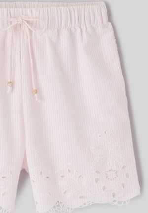 BZB, SHORT RAYÉ BRODERIE ANGLAISE - Short - rose pâle