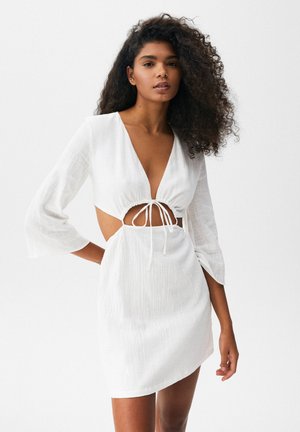 FRONT KNOT - Vestito estivo - white
