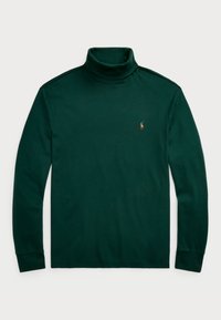 SOFT COTTON ROLL NECK - Long sleeved top - moss agate