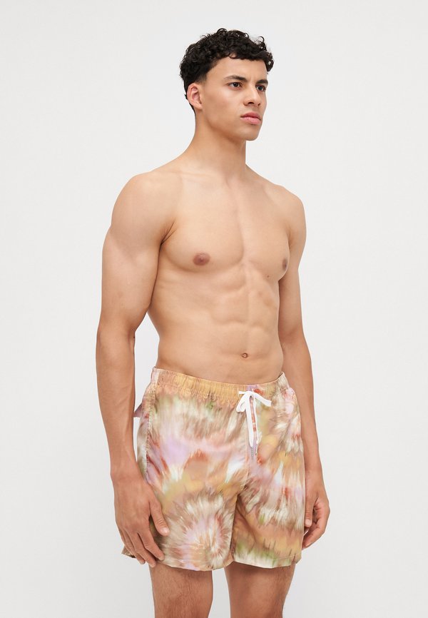 CALYPSO SWIRL TIE DYE PRINTED SWIM TRUNKS - Swimming shorts - orange3