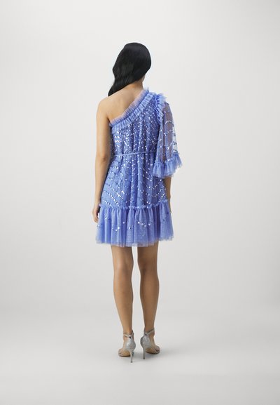 Needle & Thread SHIMMER WAVE GLOSS ONE SHOULDER MINI DRESS - Rochie cocktail/Rochie petrecere - twilight blue