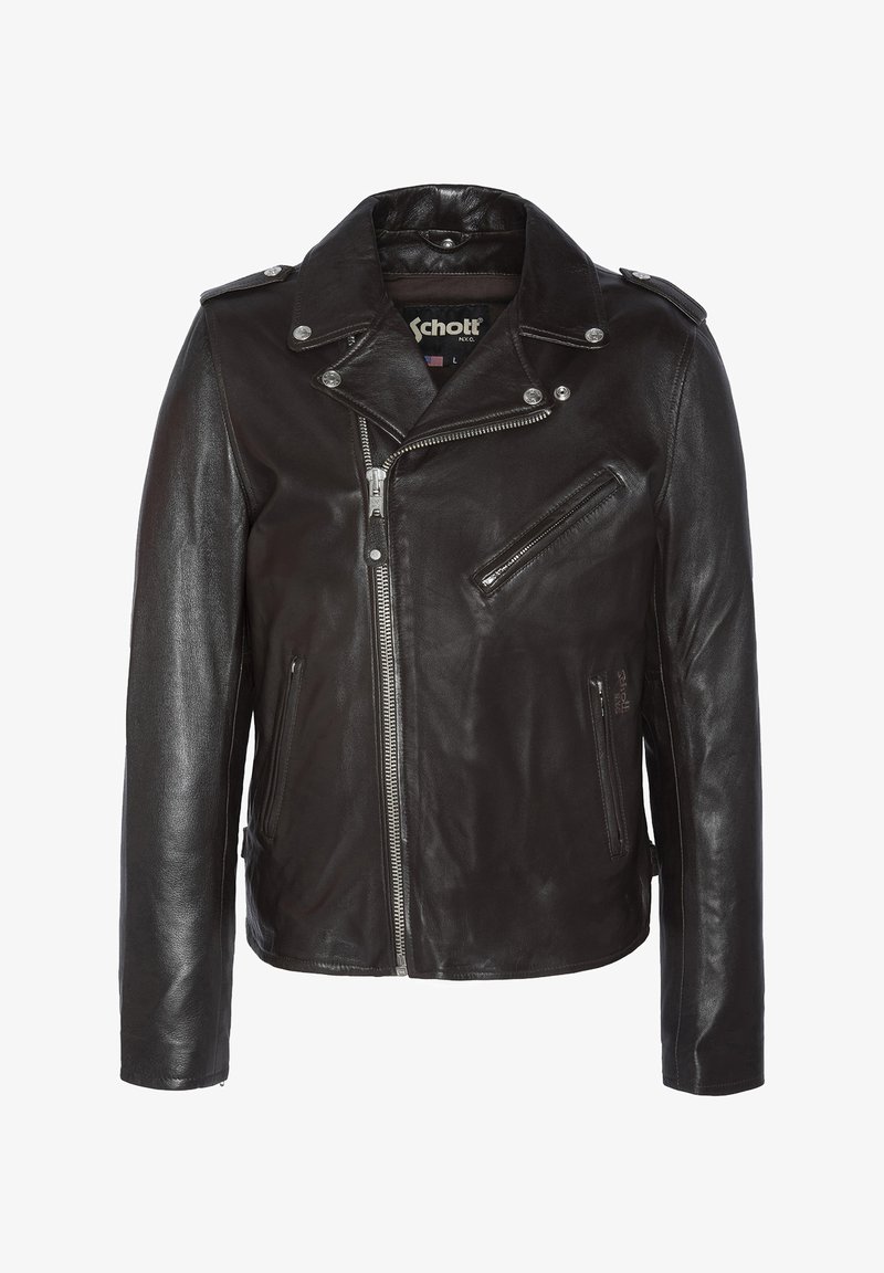 Schott Veste en cuir - marron