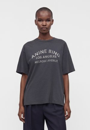 ANINE BING, CADE TEE MELROSE STENCIL - T-shirt con stampa - black