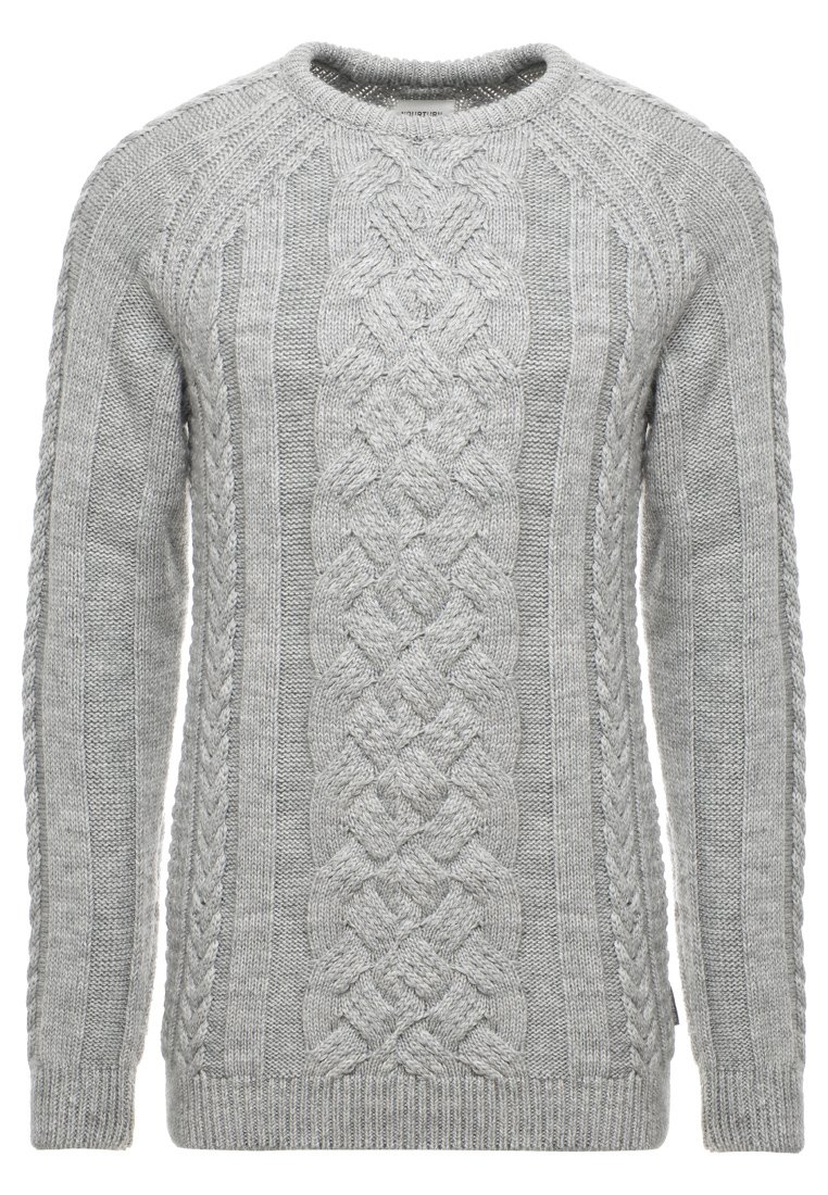 Pier One CHUNKY CABLE KNIT Trui mottled light grey HEREN CABLE KNIT TRUI | 80368014 WE Fashion