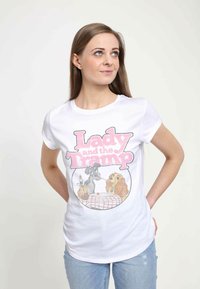 Disney LADY & THE TRAMP LADY AND THE TRAMP - Triko s potiskem - white