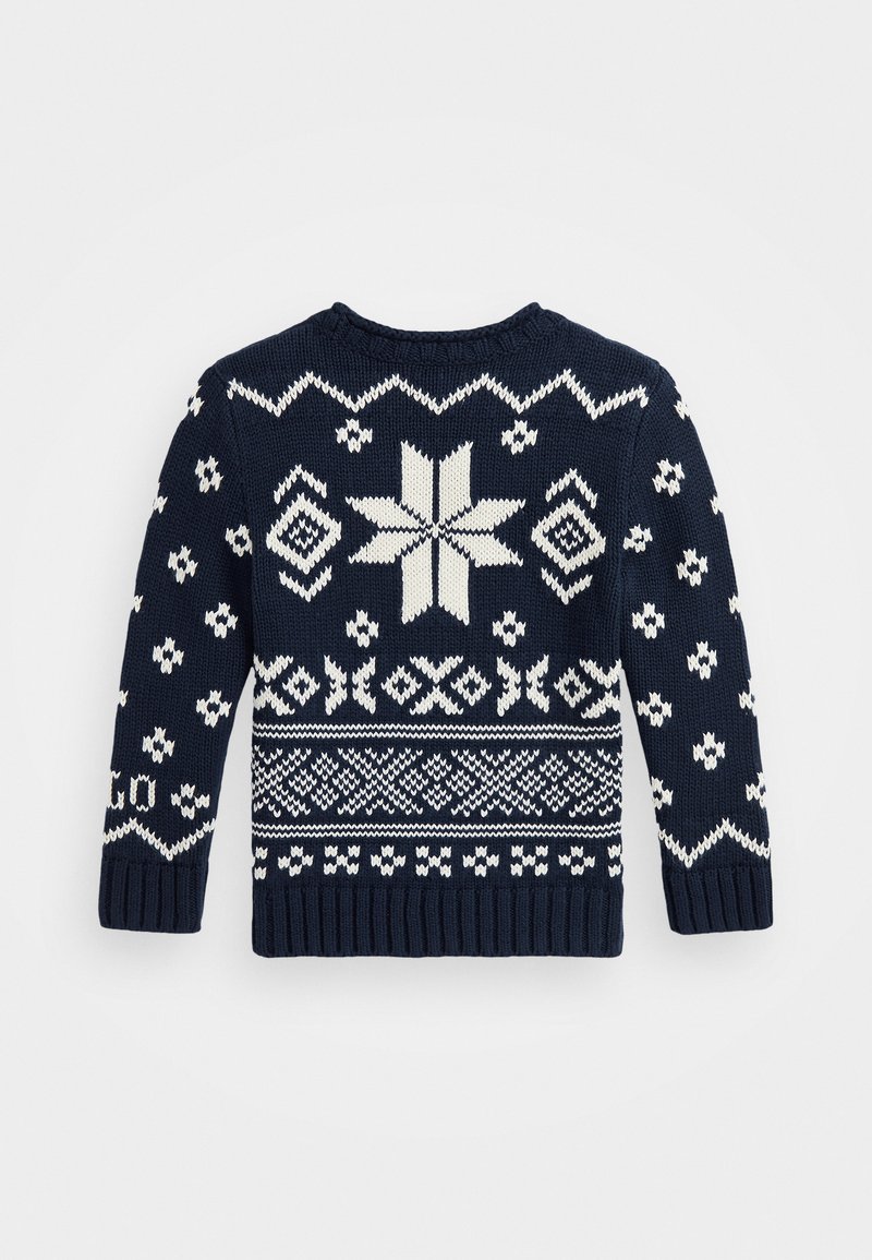 Polo Ralph Lauren SNOWFLAKE COTTON-BLEND SWEATER Jumper navy