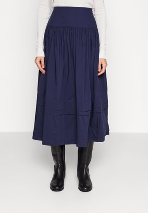 VIDUNA KNEE A LINE - A-line skirt - french navy