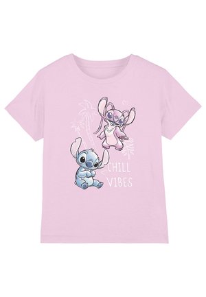STITCH CHILL VIBES SKETCH - Print T-shirt - light pink