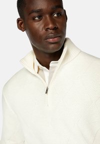 Boggi Milano HALF-ZIP  - Džemperis - white