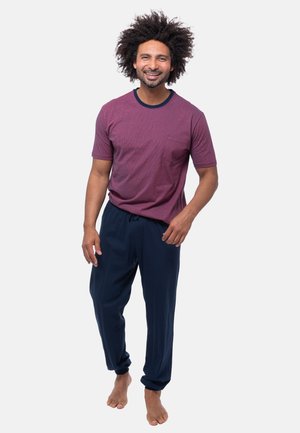 HOME SET - Pyjama set - dunkelblau/rot