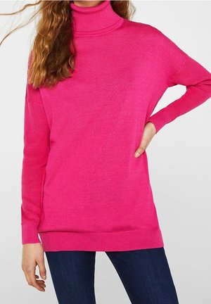 Striktrøje - mottled pink