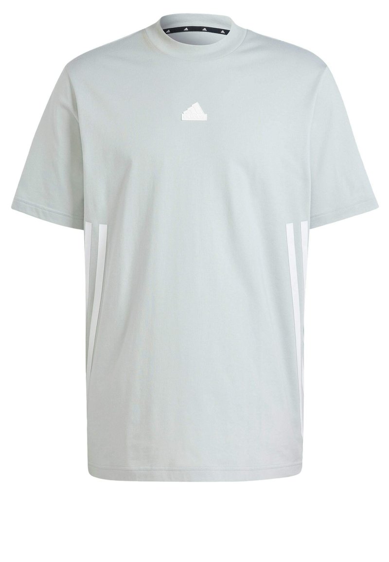white and silver adidas shirt