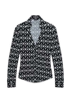 Calliope ROMBI - Button-down blouse - var ultrablack